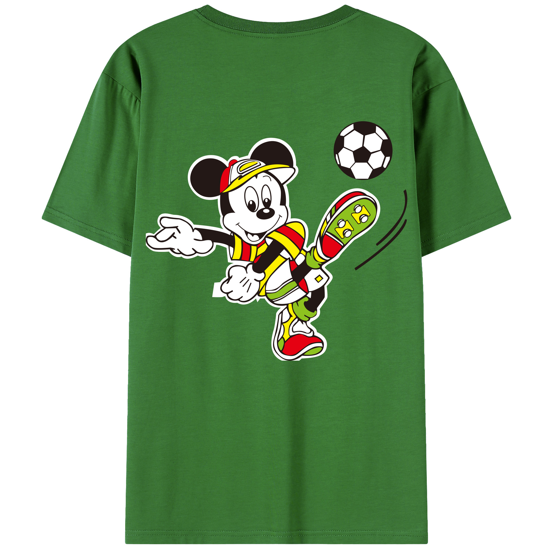 （画像用） ミッキーマウス Mickey Mouse レディース半袖Tシャツ(バックプリント)